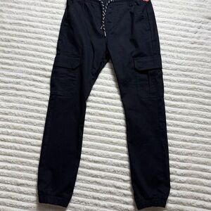 RGSTR Men's Black Jogger Pants M Drawstring Waist Tapered Leg Activewear